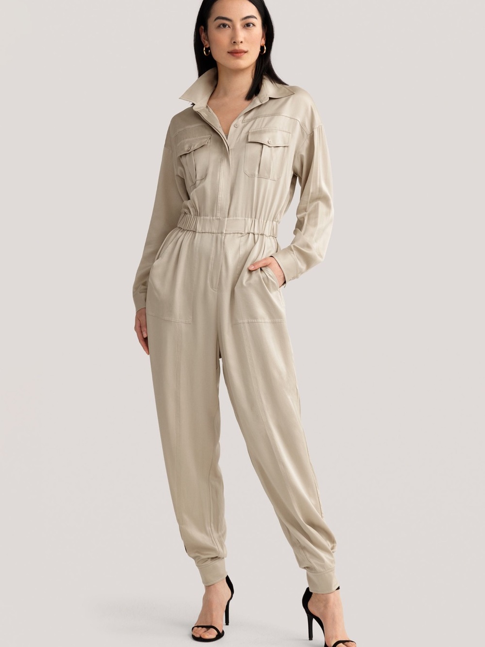 Lilysilk 100% silk jumpsuit szXL luxurious